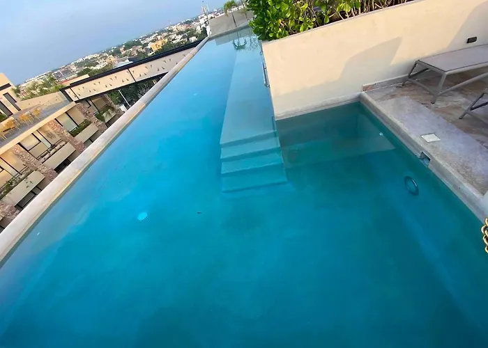 Luxury Rooftop,pool,gym,wifi,close To Apartamento Playa del Carmen